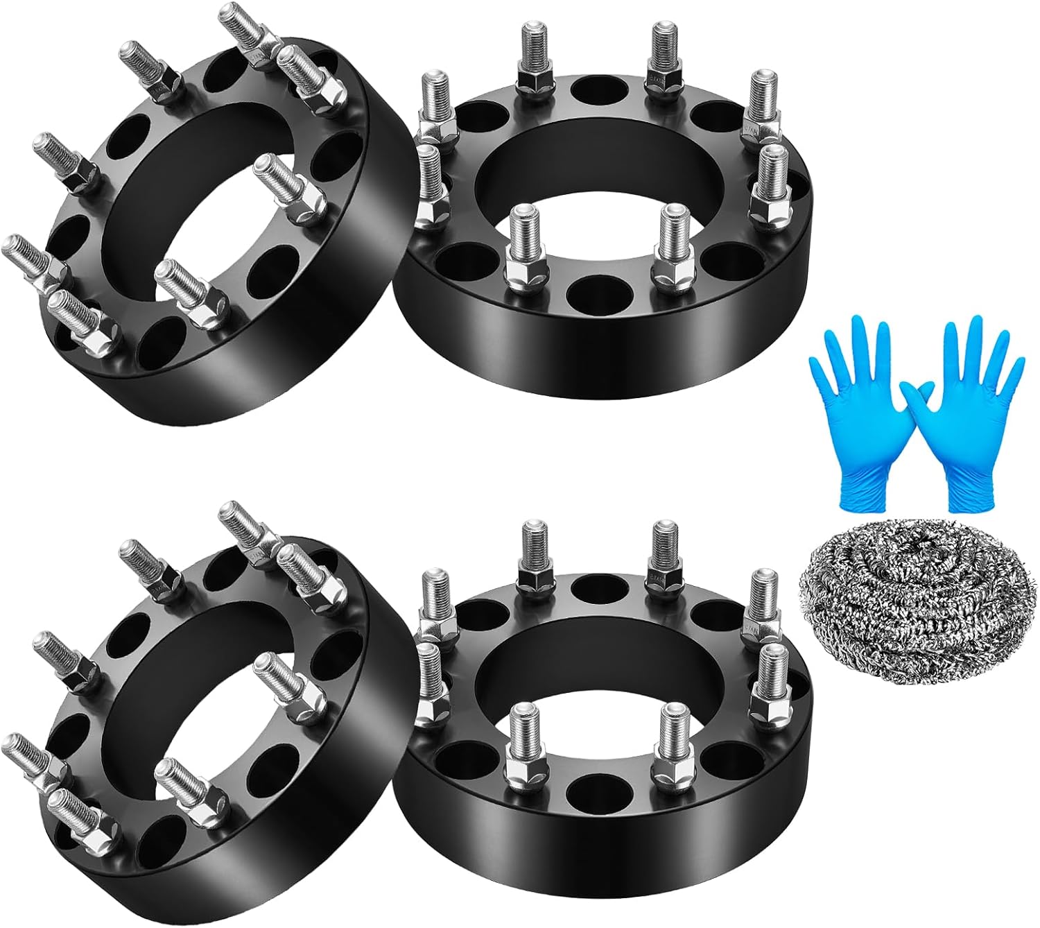 8x165.1 Wheel Spacers 1.5inch Compatible with Chevy C20 C30 K20 K30, 126.15 mm Center Bore & 8 Lug Forged 8x6.5 Wheel Adapters 9/16x18 Compatible with Dodge Ram, 2PCS