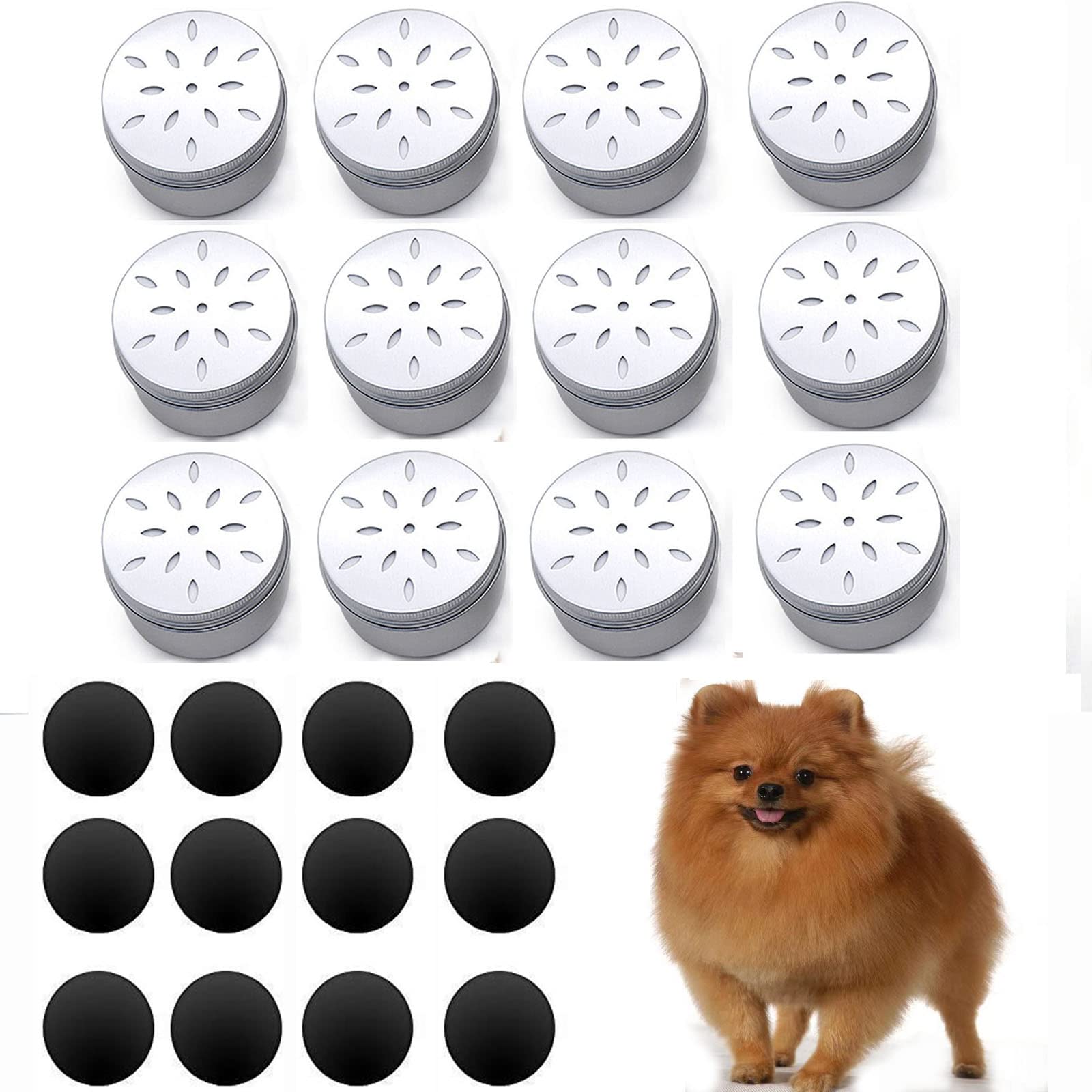 CHENGXINWENHUA Magnetic Dog skent Work tins 12 Pack,Magnetic Dog Scent Training Box,Dog Nose Work containers (12pcs L)