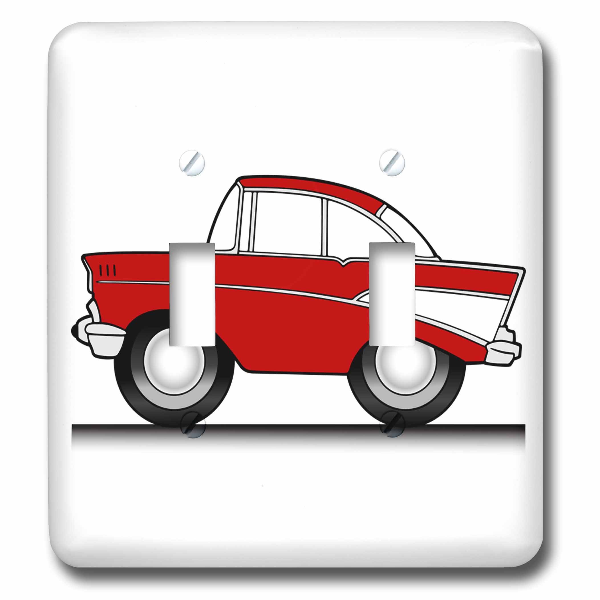 Double interrupteur à bascule Hot Rod Red 57 Trichev finition brillante premium