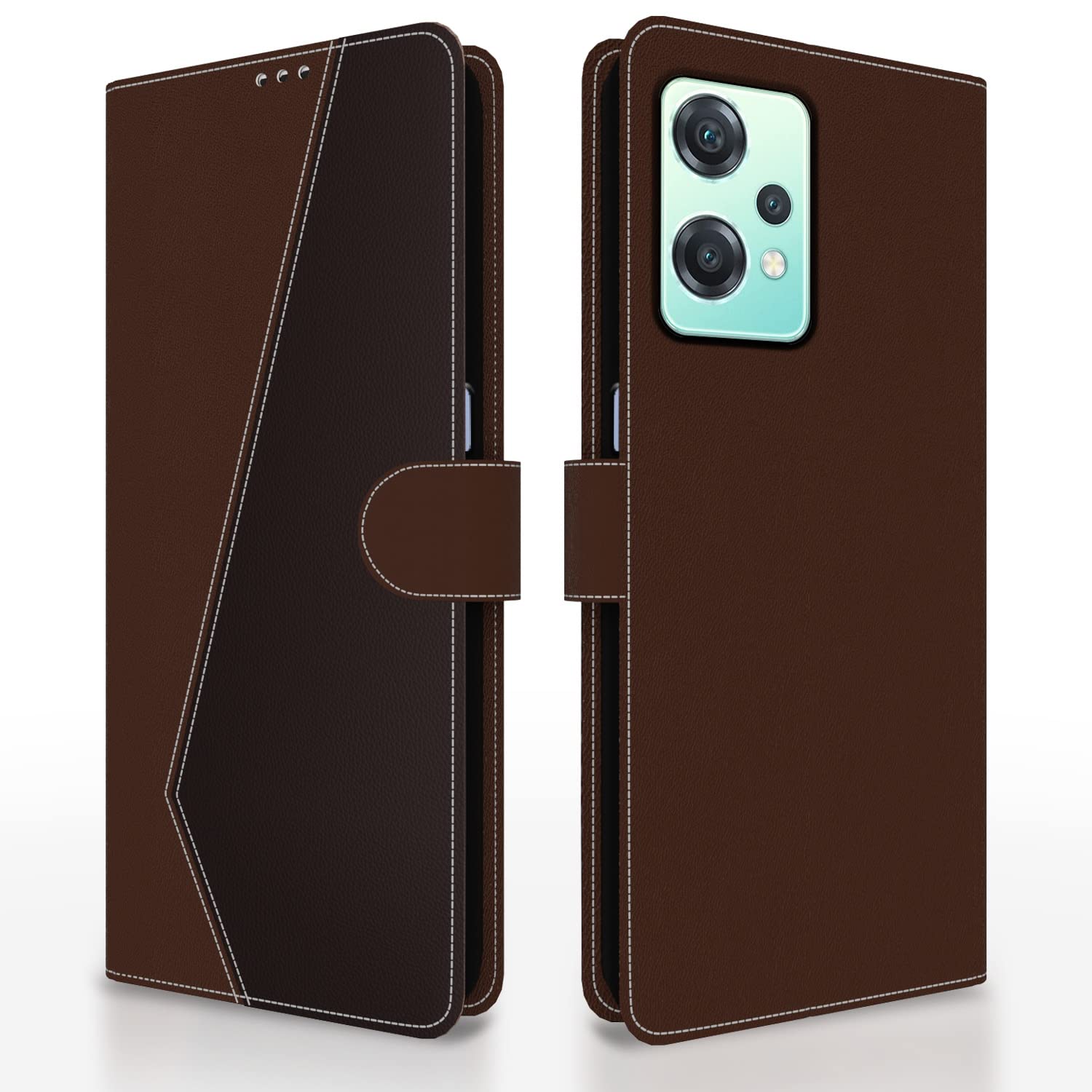 Amazon Brand - Solimo Flip for Oneplus Nord Ce 2 Lite 5G (Faux Leather_Brown & Coffee) (B0BNDLY4NM) Amazon Price History, Amazon Price Tracker