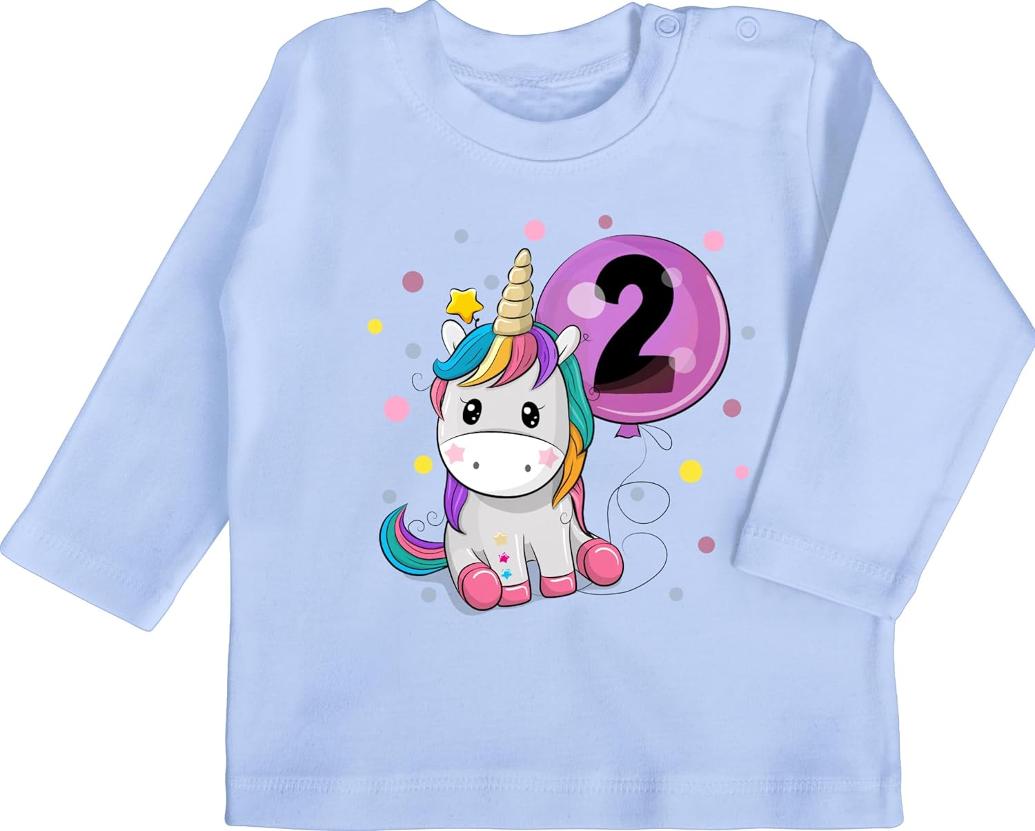 Personalisiertes Einhorn Babybody Langarm - Süßes Geschenk Für Mädchen & Jungen