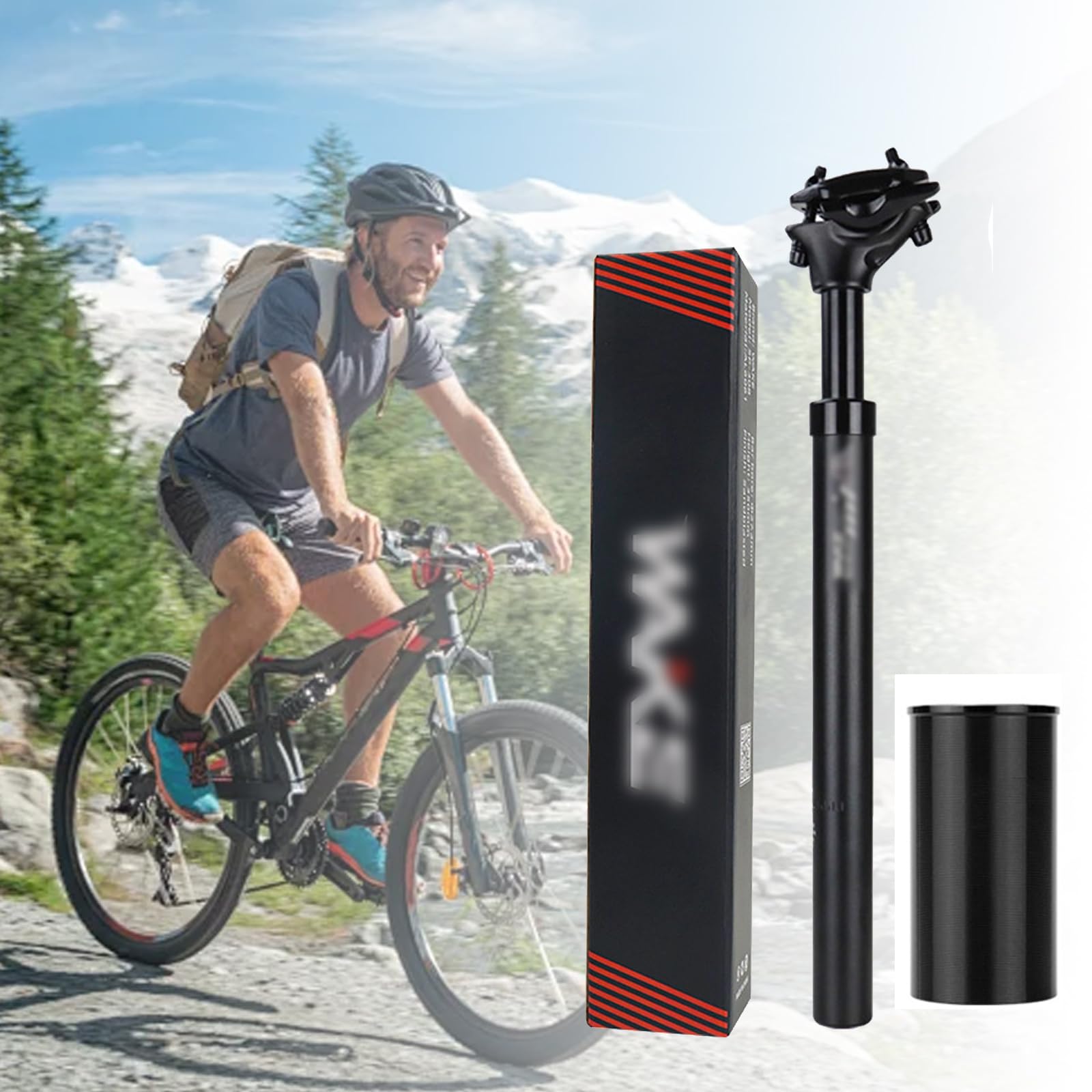 Tija de sillín con resorte ajustable | Tija de sillín con suspensión 27,2 30,9 31,6 mm | Tija de sillín de suspensión para bicicleta de montaña eléctrica Trekking City Bike | Sillín de