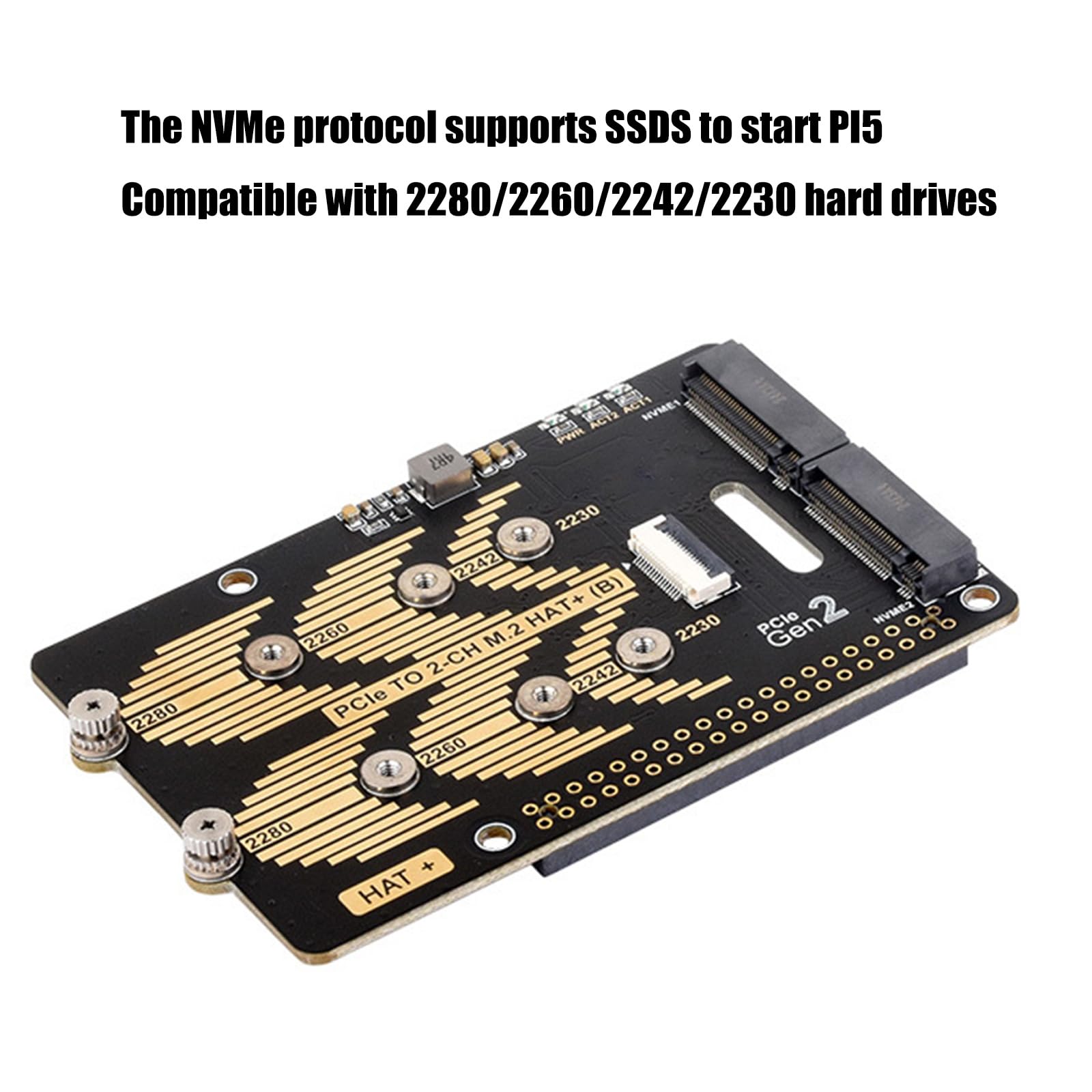 Adattatore a 2 canali per 5 moduli di schede di espansione, elaborazione dati ad alta velocità, supporto porta PCIE a 16 pin