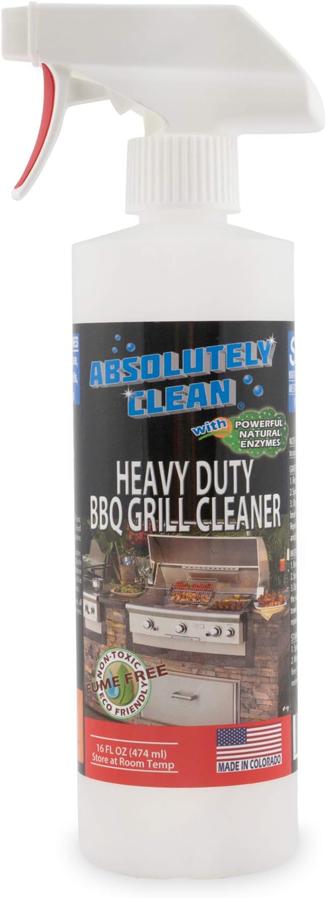 IT JUST WORKS GREAT as Grill Cleaner Spray! - Professional Strength, Natural Enzyme Formula - Fast Acting, Fume Free - USA Made (16oz Spray Bottle)