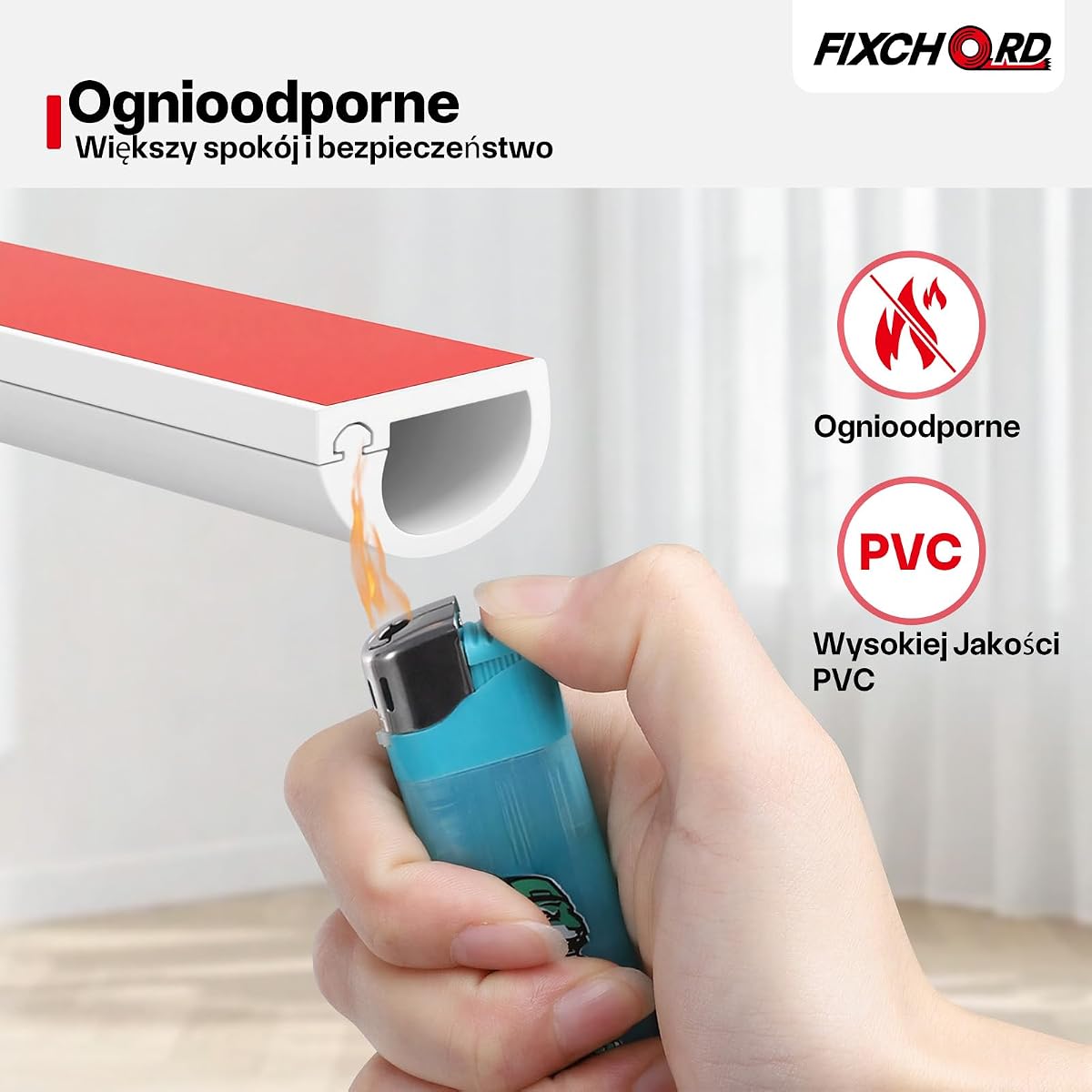 Kanał kablowy samoprzylepny na 2–3 kable elektryczne，Listwa kablowa, Ukrycie Kabli TV, PVC Kanał Kablowy för Hem och Kontor, 25 mm (szer.) x 17 mm (wys.) x 1 m dł., Biała