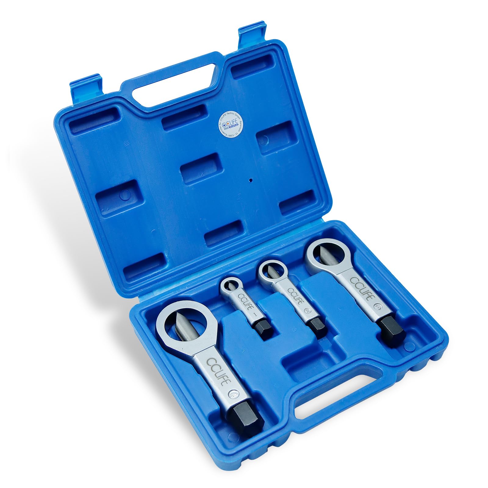 CCLIFE Spaccadadi 4 Pezzi 9-27mm Set di Estrattori Dadi Dado Splitter Strumento di Smontaggio per la Rimozione del Dado
