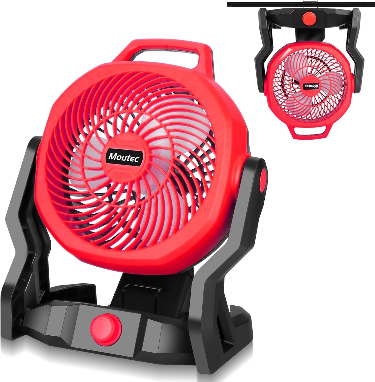 Jobsite Fan, Cordless Fan Compatible with Milwaukee M18 18V Battery(Tool Only) - with AC Adapter. 650 CFM Variable Speed for Workshop, Outdoor, Indoor or Camping. (Battery Not Included)