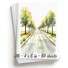 64 Sheets Watercolor Paper Pad - A6 4"x6" - Water Color Paper 140lb/300gsm - 100% Cotton Pulp - Art Supplies for Kids & Adults - for Painting, Artist Sketch, Easel, Loose Drawing