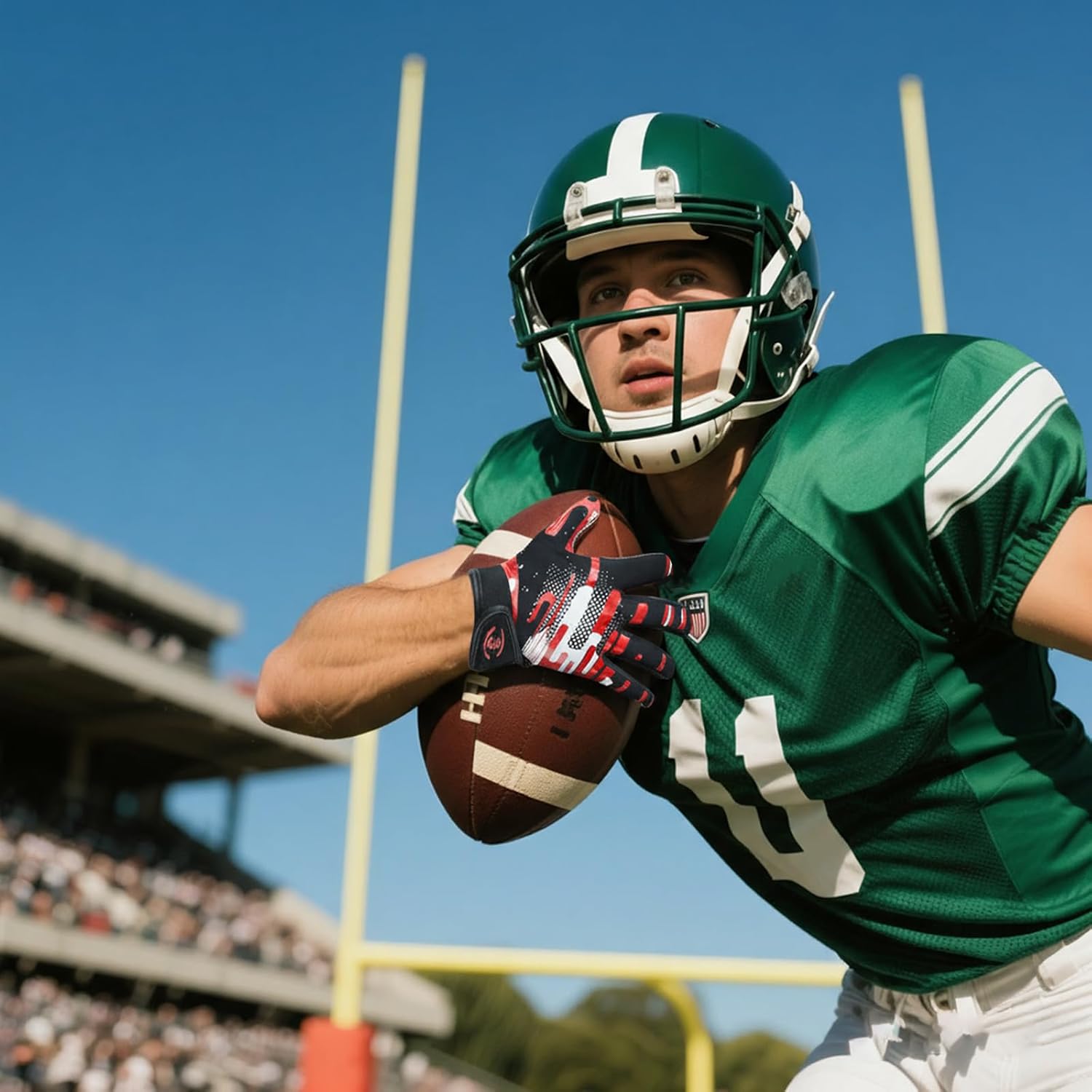 Shooting Stars Series Kids Football Gloves - Youth Sticky Receiver Glove with Excellent Grip, Breathable & Strechy, Best Gift for Boys, Girls, Football Fans - Image 8