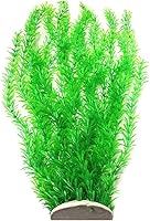 Unotel Extra Large 23" Green Grass Cluster Plastic Aquarium Plants - Safe, Lifelike Fish Tank Décor with Weighted Base