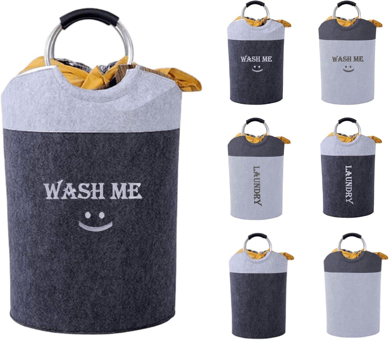 ARUJAN Collapsible Laundry Baskets, Clothes Hampers for Laundry, Easy to Carry