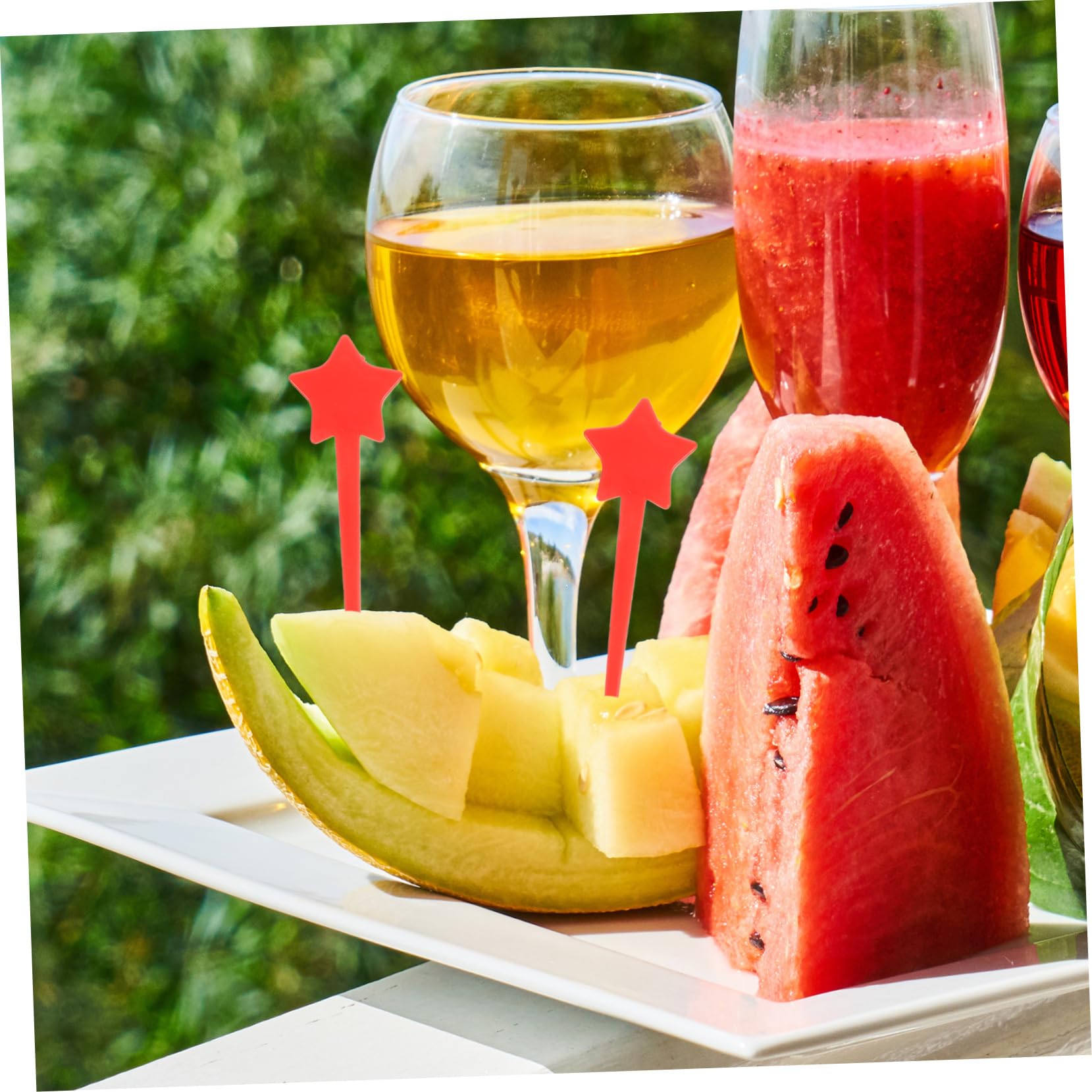 SUPVOX 200pcs Mini Fruit Picks Star Fruit Forks for Appetizers Salads and Cakes for Parties Home and Restaurants Sturdy Food Toothpicks