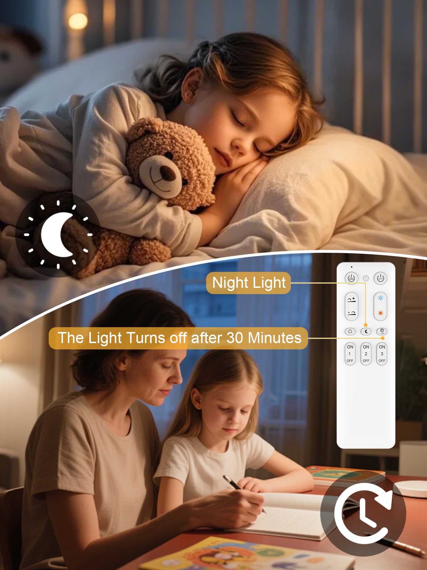 FANLG 50cm LED Deckenlampe Kinderzimmer, Schlafzimmerlampe LED Deckenleuchte dimmbar mit Fernbedienung 3000K-6000K Kinderlampe Deckenlampe Wolken Deckenleuchte für Kinderzimmer | Schlafzimmer