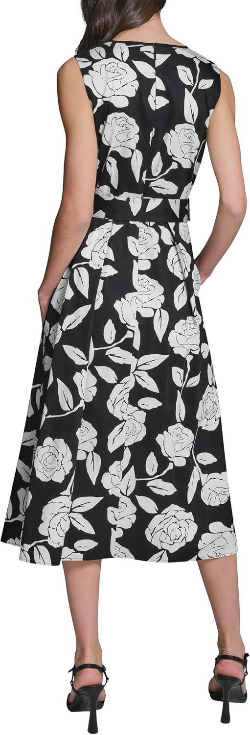 Karl Lagerfeld Womens Button Up Collared Belted Shirt Dress