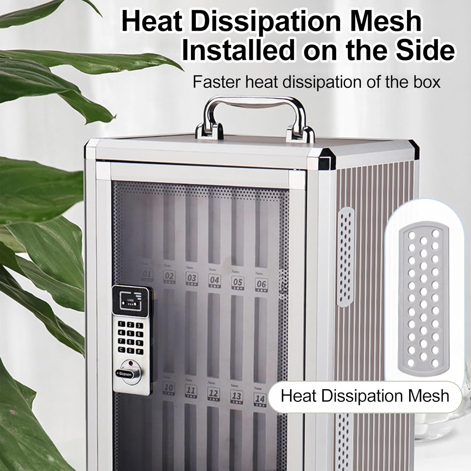 Cell Phone Locker, Cell Phone Organizers Cell Phones Storage Cabinet with Combination Lock, Easy to Carry Mobile Phone Storage Box(31x21 x 52 m/12x8x20in)