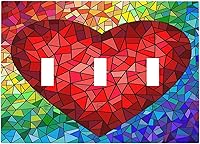 Vista 103 de Cubierta de Interruptor de Luz de Estilo Boho Vintage de los 70 Sol Arcoíris Champiñón Floral Rocker Individual 1 Gang Cubierta de Enchufe