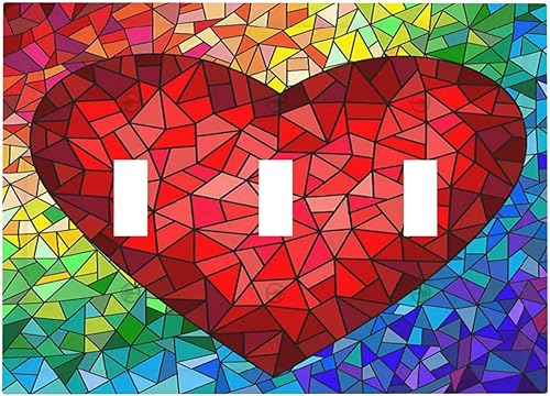 Miniatura 103 de Cubiertas de interruptor de luz de palanca simple de los años 70, estilo bohemio vintage con sol, arcoíris, retro, hongo, floral, de 1 gang, placas