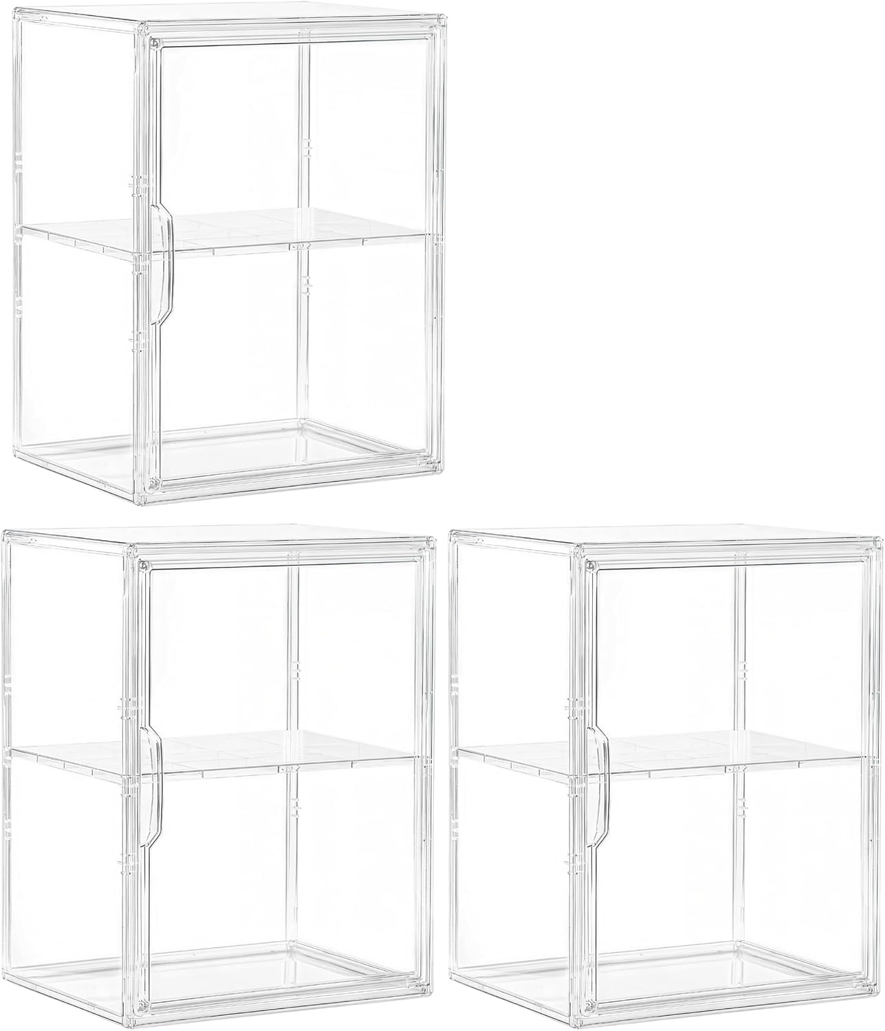 Large Acrylic Display Case, 2 Layer Clear Figure Display Cases for ...