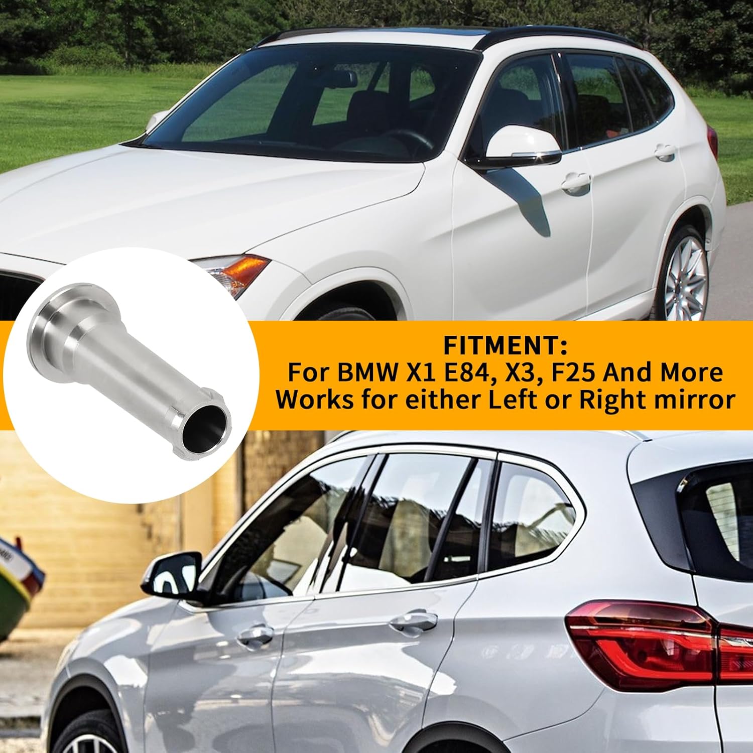 Exterior Mirror Hinge Pin for BMW X1 E84 X3 F25 And More,Stainless Steel Automotive Hinge Roller Pin Replace #233640010