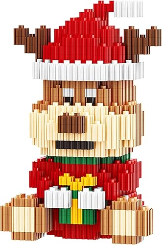 Miniatura 8 de Juego de bloques de construcción de Navidad 4 en 1 compatible con Lego Christmas Micro Blocks apilables, juguetes nuevos, caja de regalo de Año