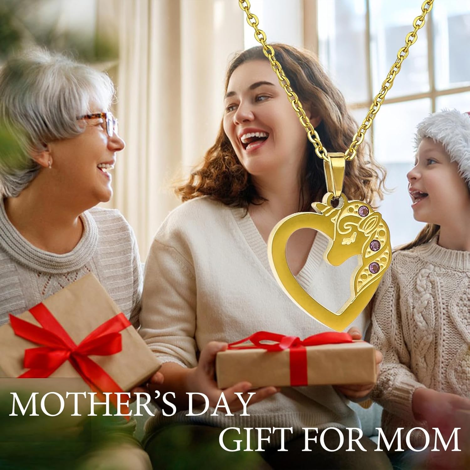 Heart Natural Stone Necklace for Women 18k Gold Electroplated Love Malachite Abalone Pendant Heart Jewelry Birthday Christmas Gifts for Mother Wife - Image 3