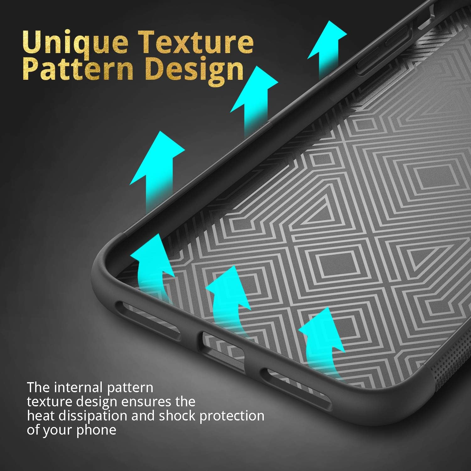 UNBREAKcable iPhone X Case, iPhone Xs Case - [Shock-Absorption] [Anti-Scratch] Soft Frosted TPU Ultra Thin Stylish Phone Protective Cover Case for iPhone X/iPhone Xs 5.8" - Matte Black