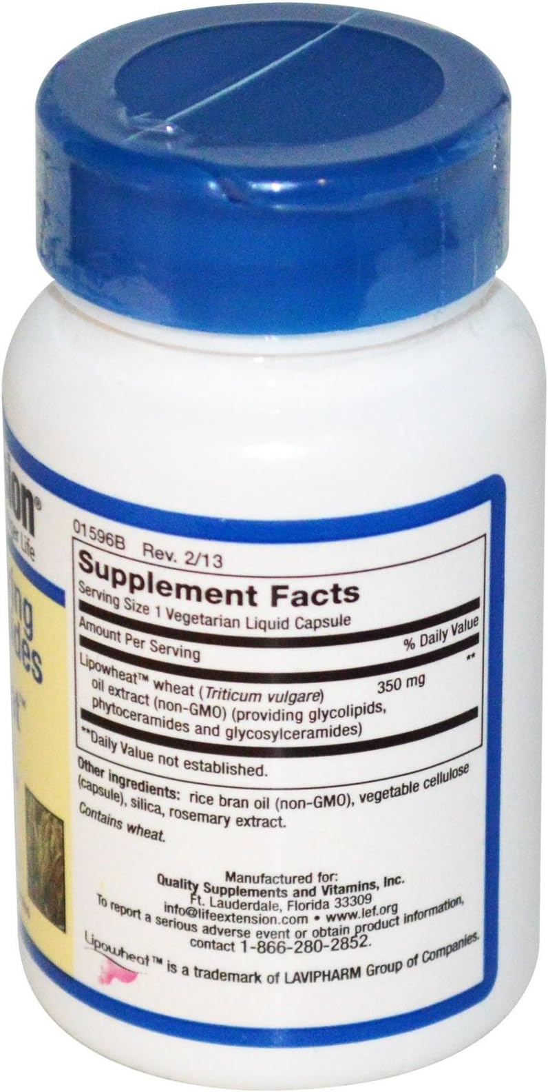 Life Extension Skin Restoring Phytoceramides with Lipowheat, 30 Liquid Vegetarian Capsules