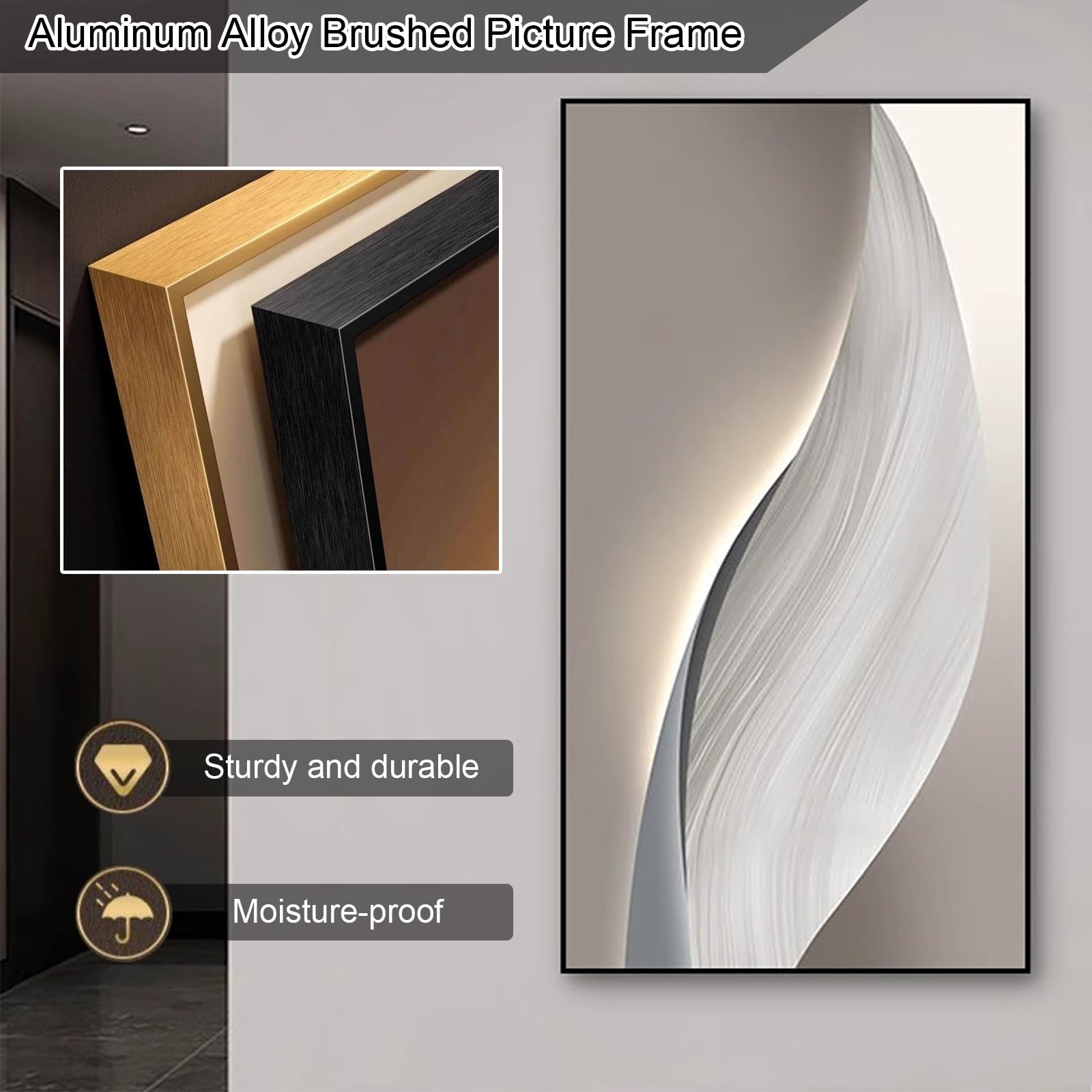 Generico Copertura Decorativa per Quadro Elettrico - Pannello fusibili a Parete, Design a ribalta/Scorrevole, Facile da installare e Pulire, Elegante Finitura Marrone (40x60 cm)
