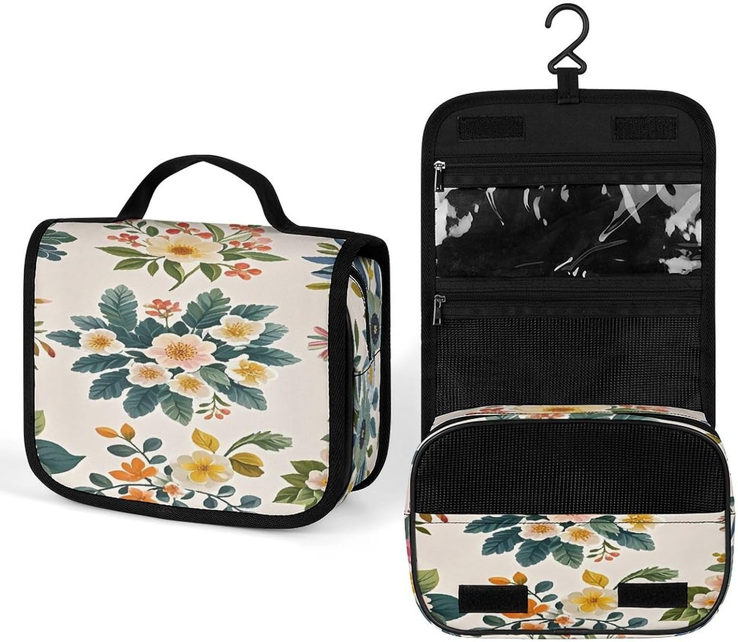 Various Floral Designs Wash Bag Portable Makeup Pouch