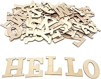 SIWUCHYE 96Pcs 3 Inch Unfinished Wooden Alphabet Letters for Crafts, DIY Painting, Home Decor & Kids Spelling Games