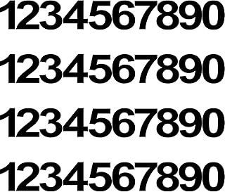 40 Pièces 4 Sets d'Autocollants de Numéro de Boîte à Lettres en Vinyle, Autocollants de Numéros Imperméables Anti-Décoloration en Vinyle Numéro Pré-Espacé (Noir, 2 Pouces)