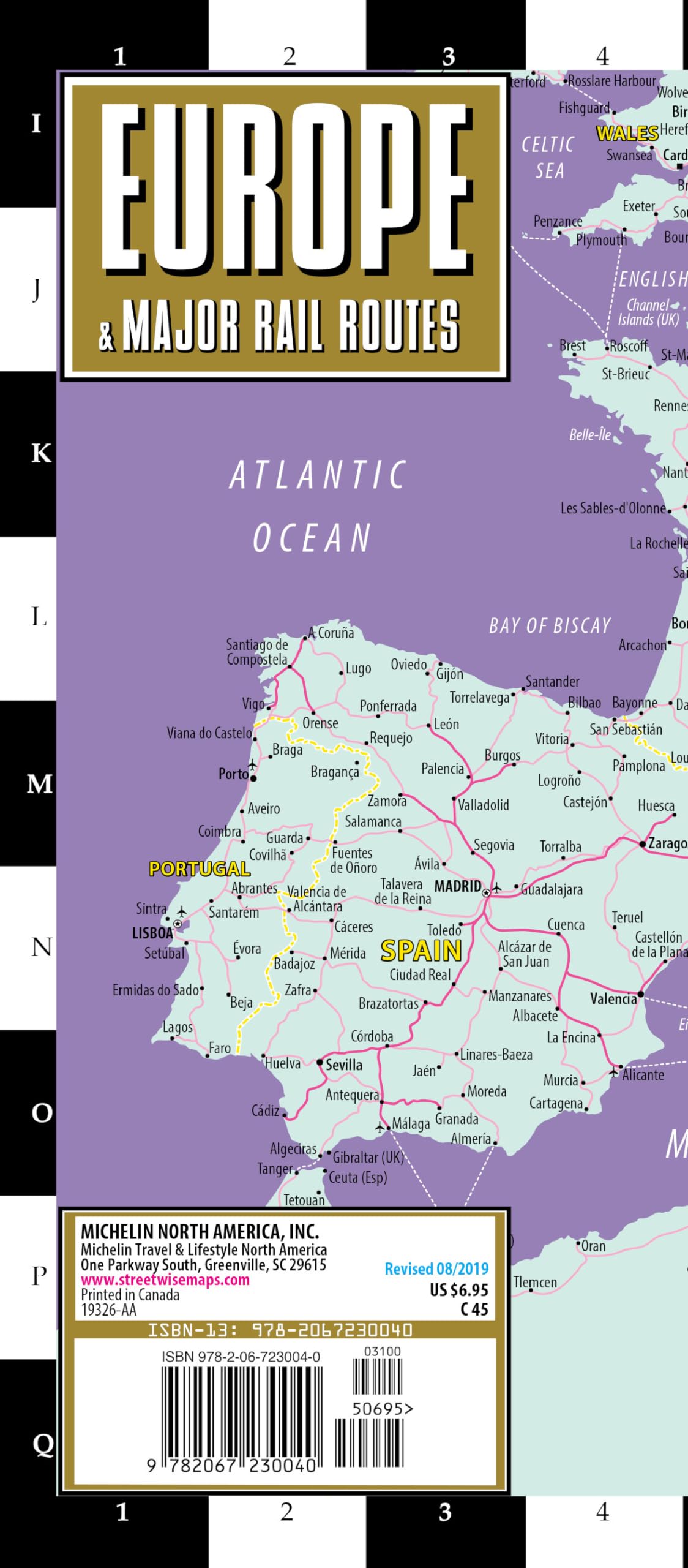 Streetwise Europe & Major Rail Routes Laminated Map Map – Folded Map, 15 February 2018