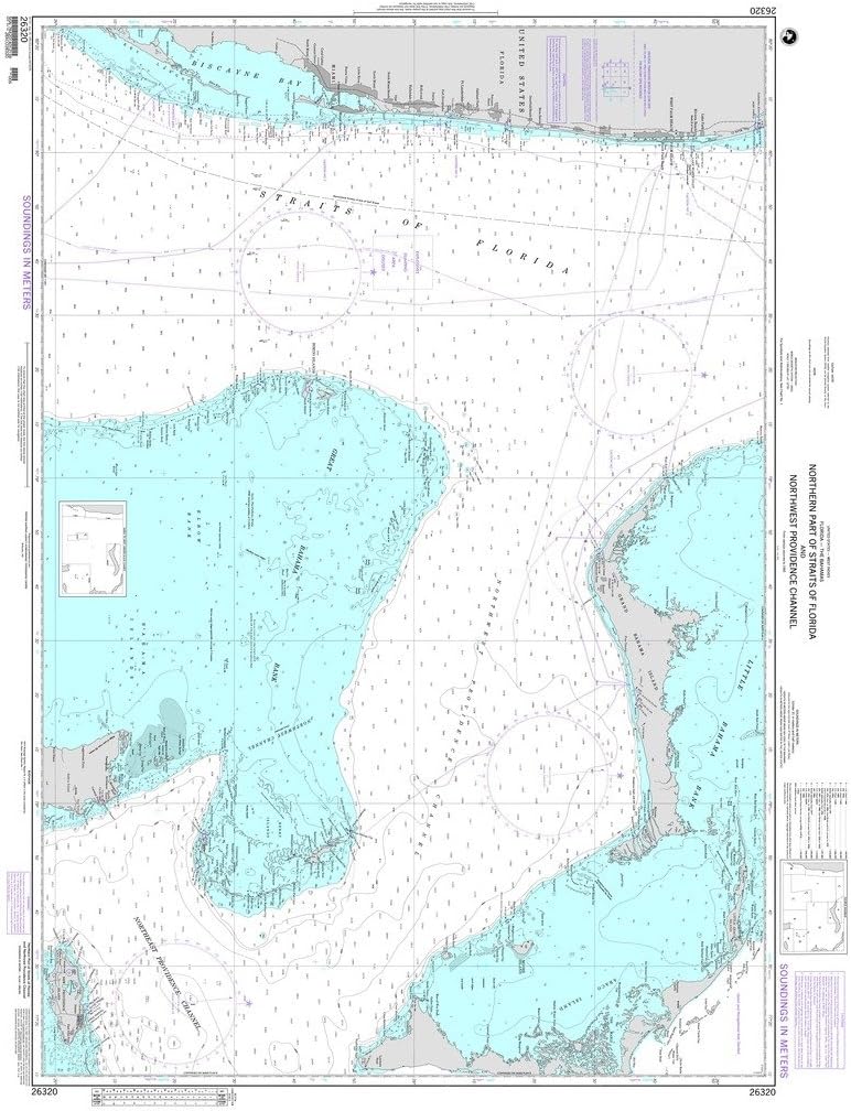 NGA Chart 26320: Northern Part of Straits of Florida and Northwest Providence Channel (Loran-C)