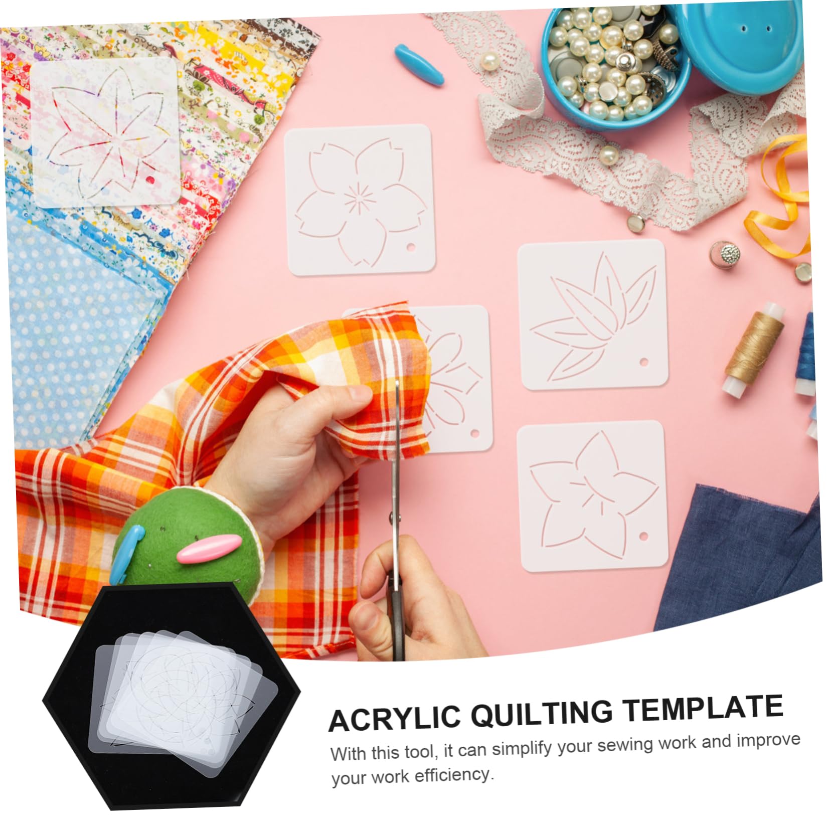 Tofficu 18pezzi Template Per Trapuntatura Per e Patchwork Multi- Per Abbigliamento e