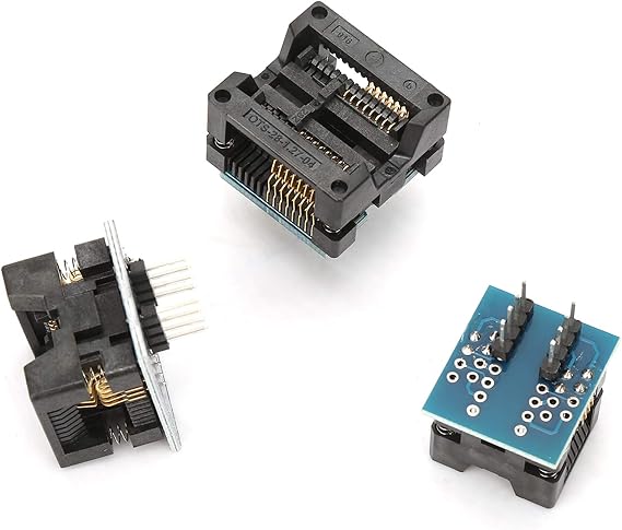 USB EEPROM Programmer & BIOS Chip Programmer for 24/25/93 Series Flash Chips with Sockets and Test Folder