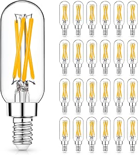 Mlambert 24 Pack E12 LED Edison Bulb,4W Equal 40W e12 Candelabra Bulb 2700K,Dimmable T6 T25 LED E12 Light,Small Filament for Chandelier