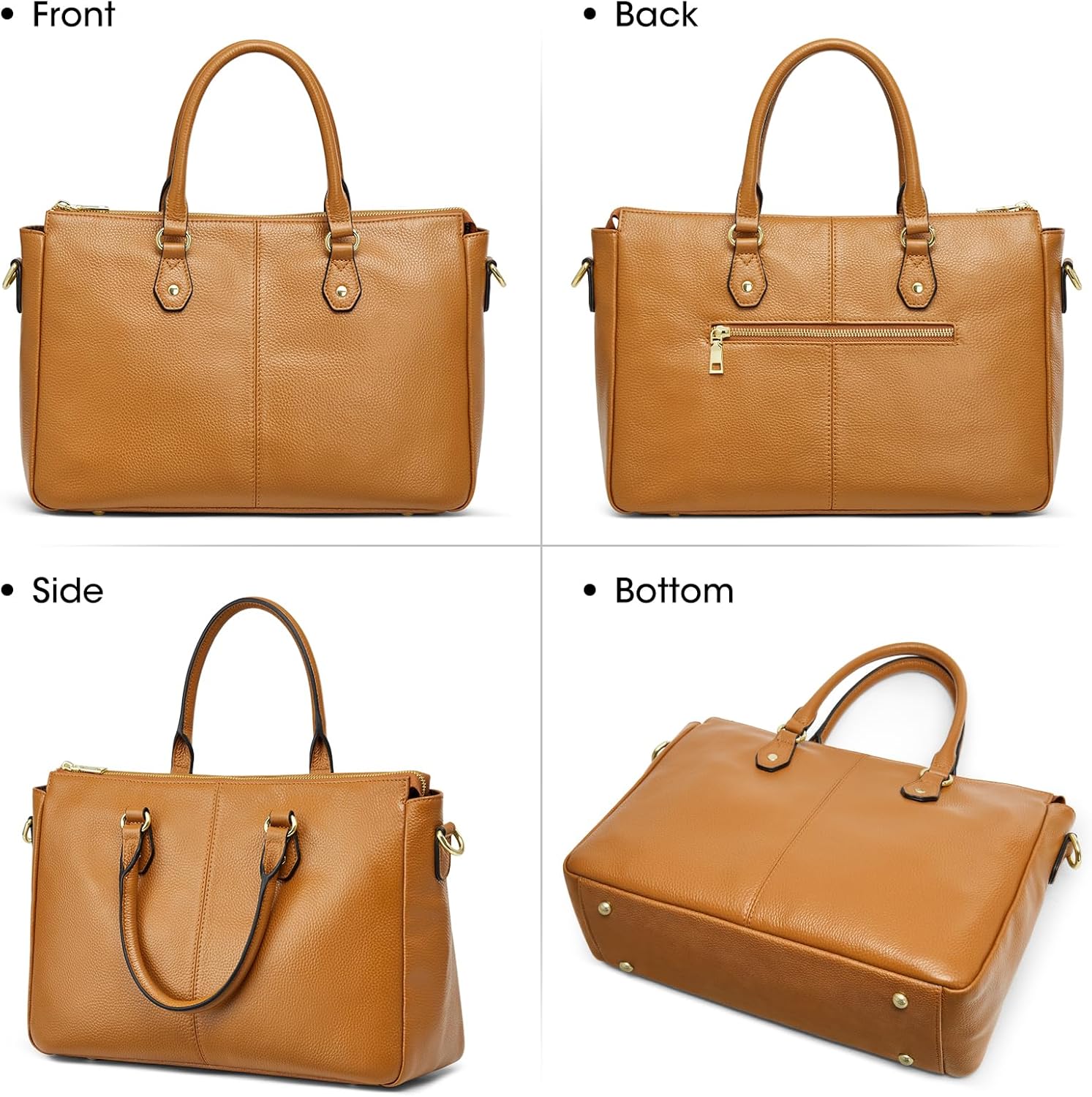 Kattee Soft Leather Tote Bags for Women, Shoulder Satchel Purses and Handbags - Image 6