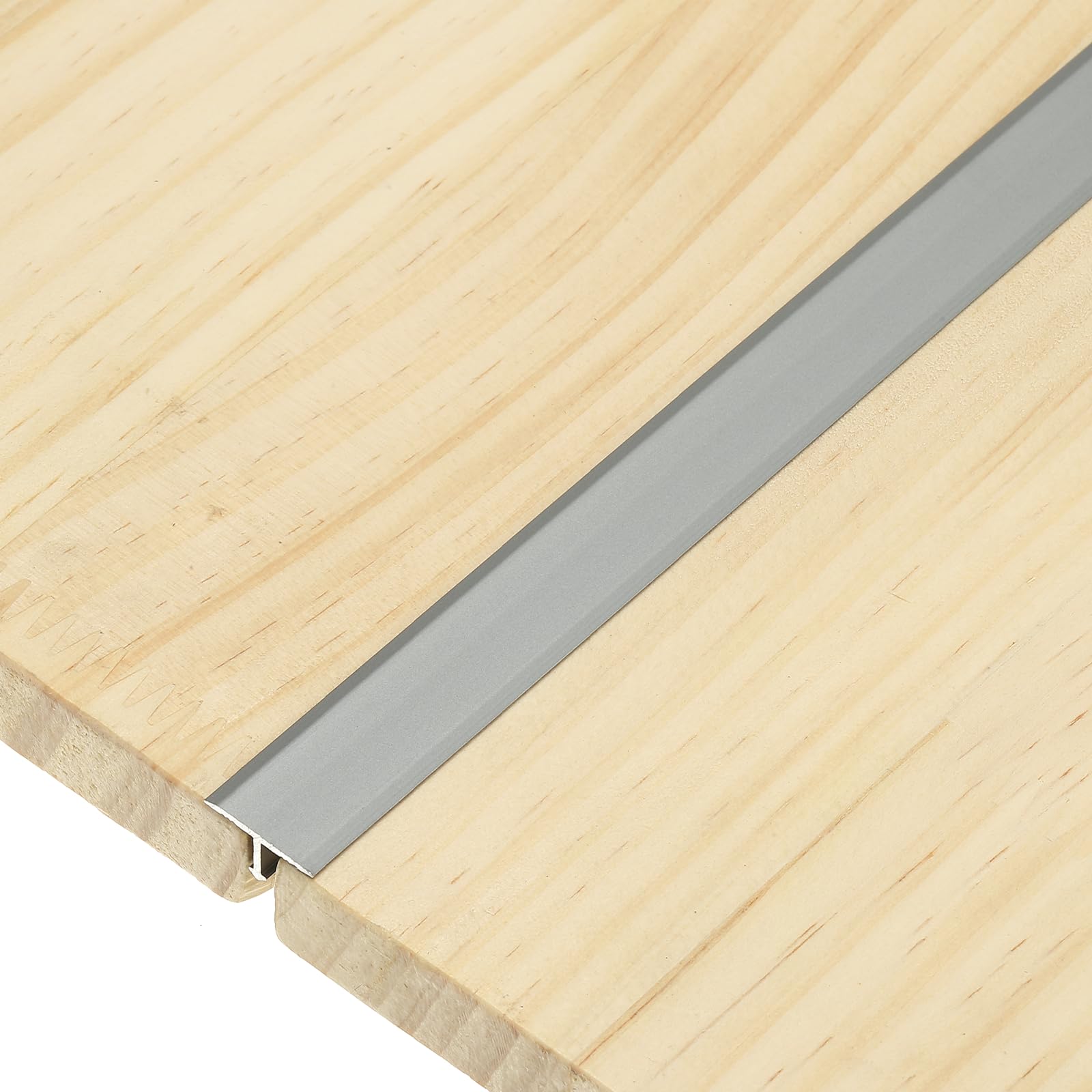 sourcing map 3Pcs T-Molding Transition Strips, 9m x 15mm (L x W) Aluminium Alloy Floor Flat Divider Strip Vinyl Flooring Edging Trim for Floor Gaps Doorways, Dark Gray