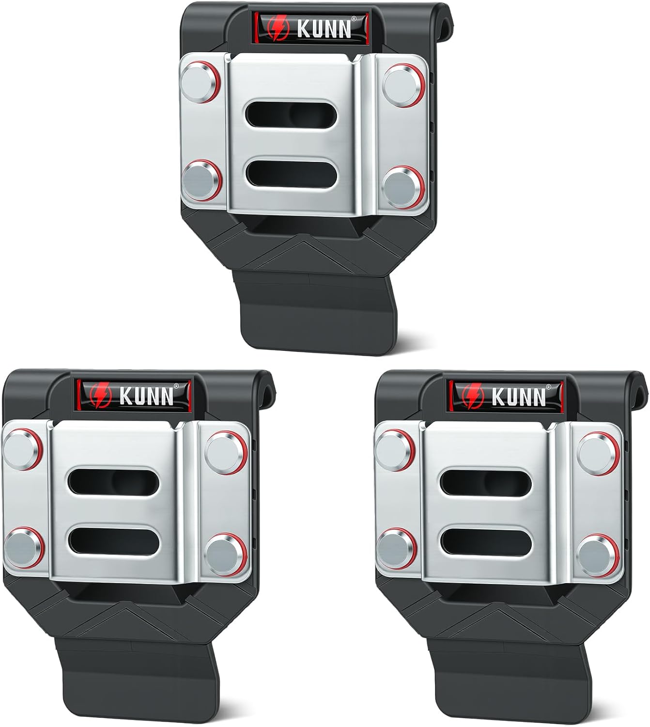 KUNN Drill Holder for Tool Belt, Drill Belt Clip & Tape Measure Holster | Low-Profile Quick-Release Holder | Fits Belts Up to 2.7" | for Impact Driver, Nailer