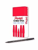 Pentel Arts Color Pen, Dark Brown, Box of 12 (S360-118) – view 1