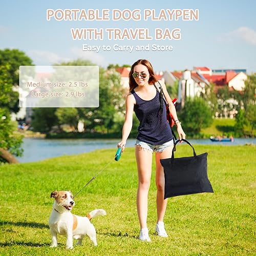 Miniatura 28 de Corral de juego pop para perros y gatos, casas de mascotas para perros y gatos, corral de ejercicio para interiores y exteriores, tienda de campaña