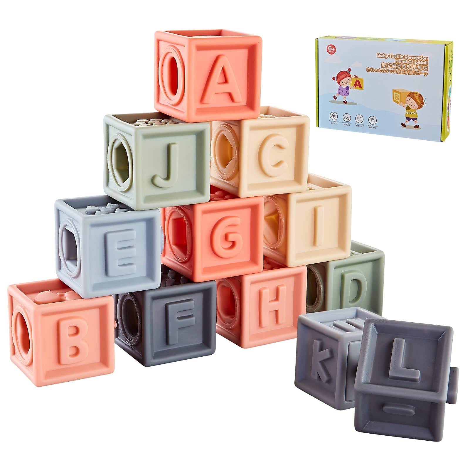 Bu-buildup 12 PCS Soft and Sound Blocks, Soft Building Blocks, Soft  Stacking Baby Toys, Soft Building Blocks For Toddler, Baby Blocks Set with  Animals