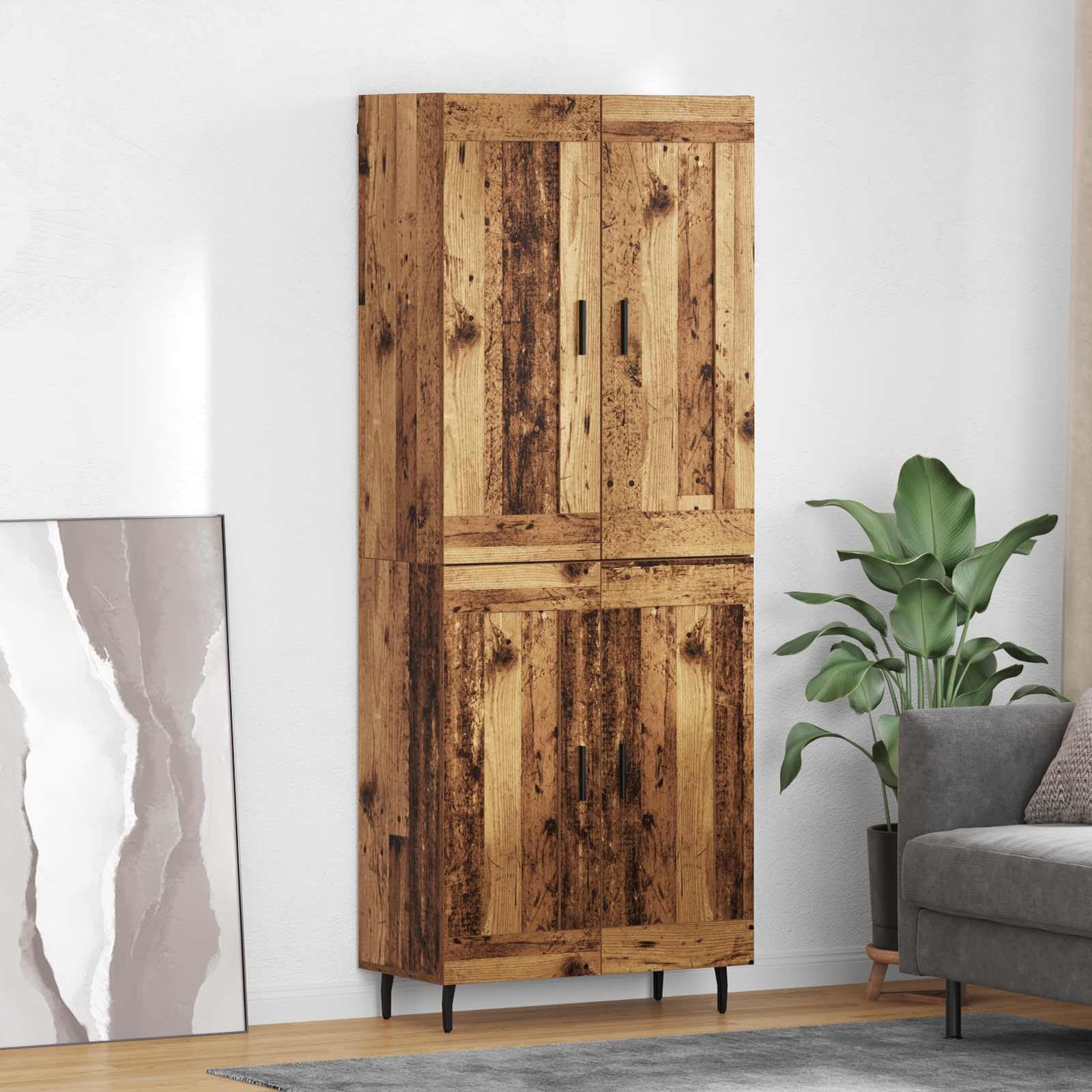 Aparador de madera de 2 piezas para organizar tu salón con estilo