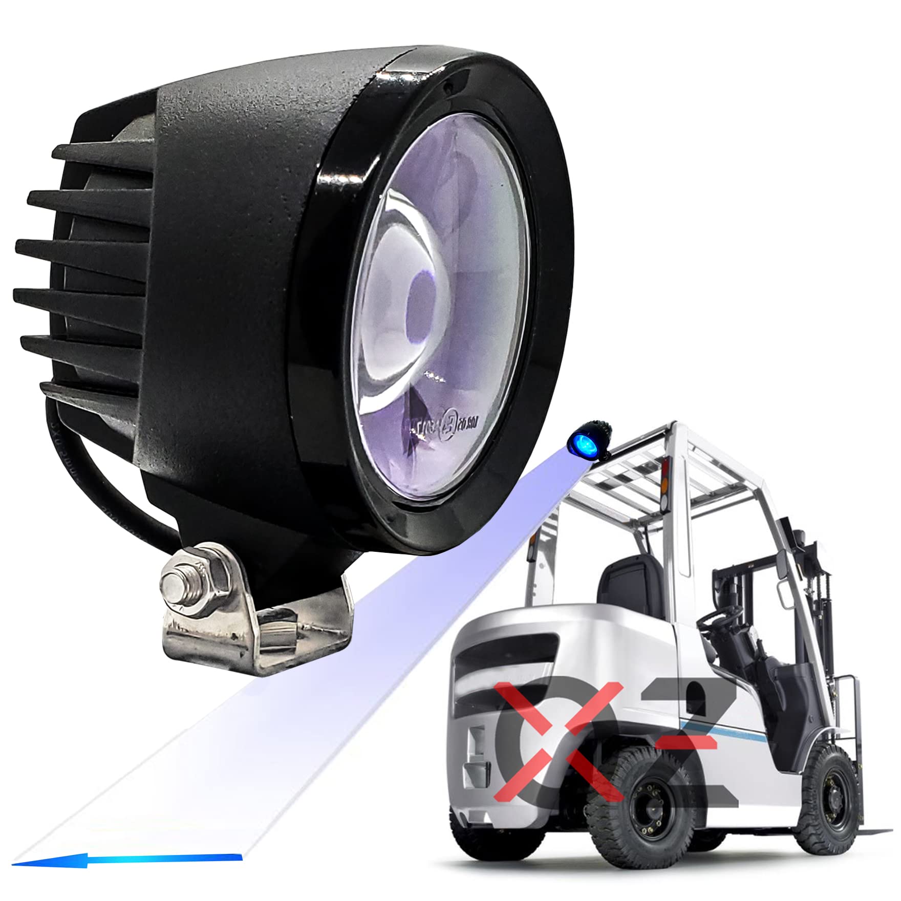 Buy OZUSA 4" Round High Output Blue Arrow LED Forklift Warning Caution