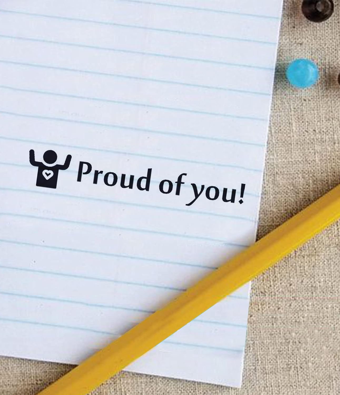 Printtoo Teacher's Stamp Proud of You! Self-Inking Stamp Rubber Stamp Teacher Grading for School Classroom & Homework Supplies,42x9 mm - Image 4