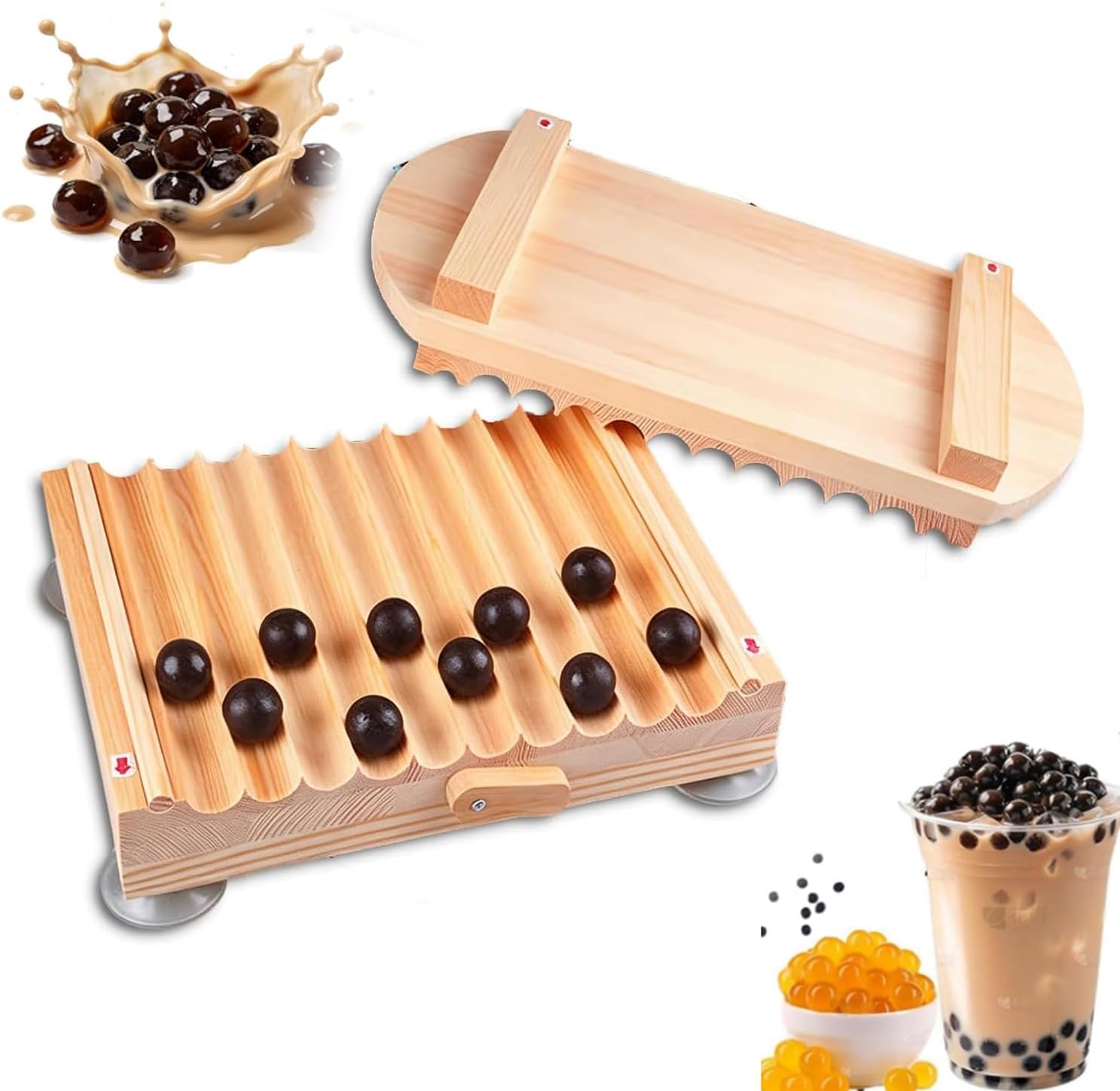 Manual Tapioca Pearl Maker Machine, Tapioca Pearls Forming Machine, 23mm/10g, with Double Positioning Column, Board Reinforcement, DIY Pearl Forming Tool, for Milk Tea Shop and Home Kitchen