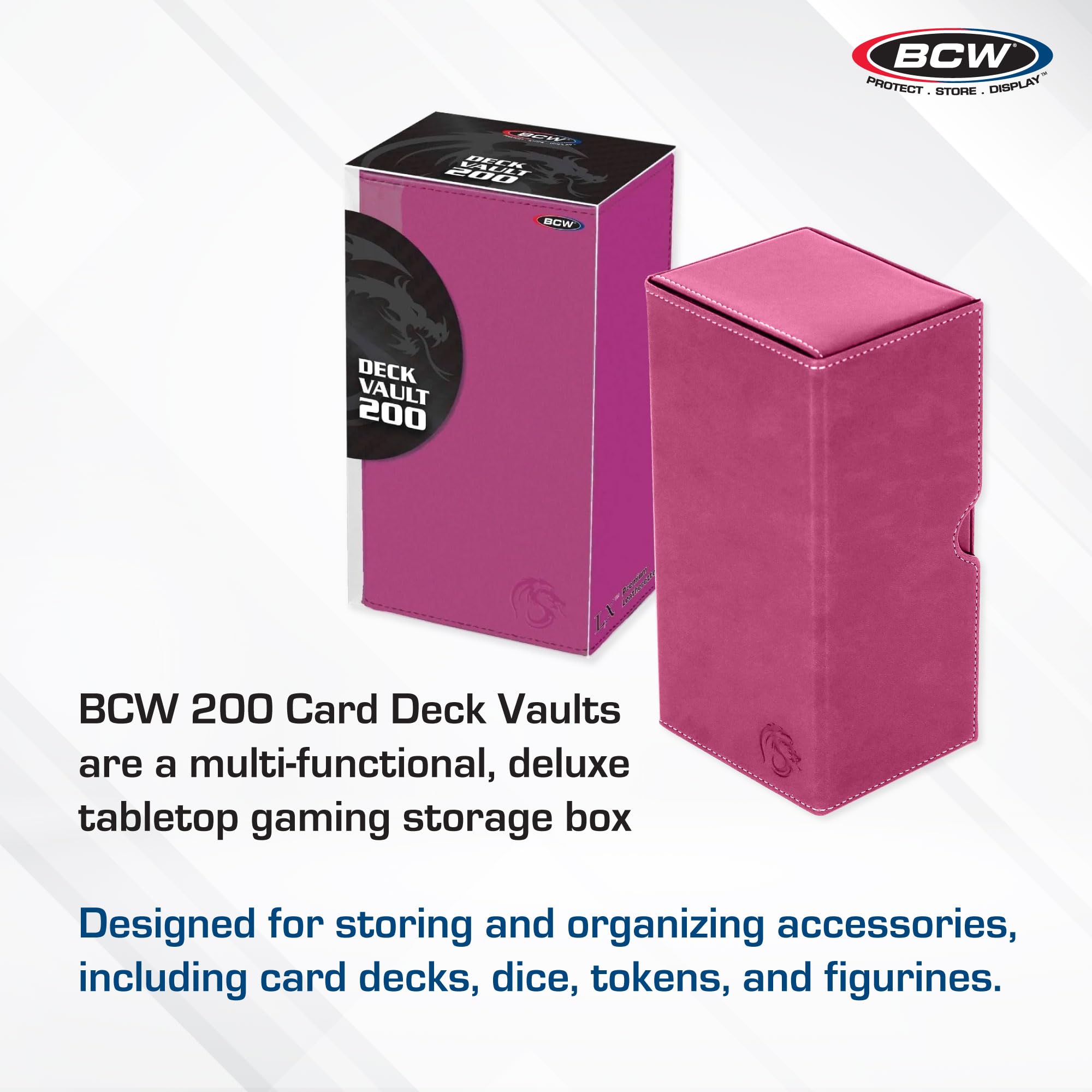Amazon.com: BCW Deck Vault-LX 200 - Pink | Premium Card Deck Case