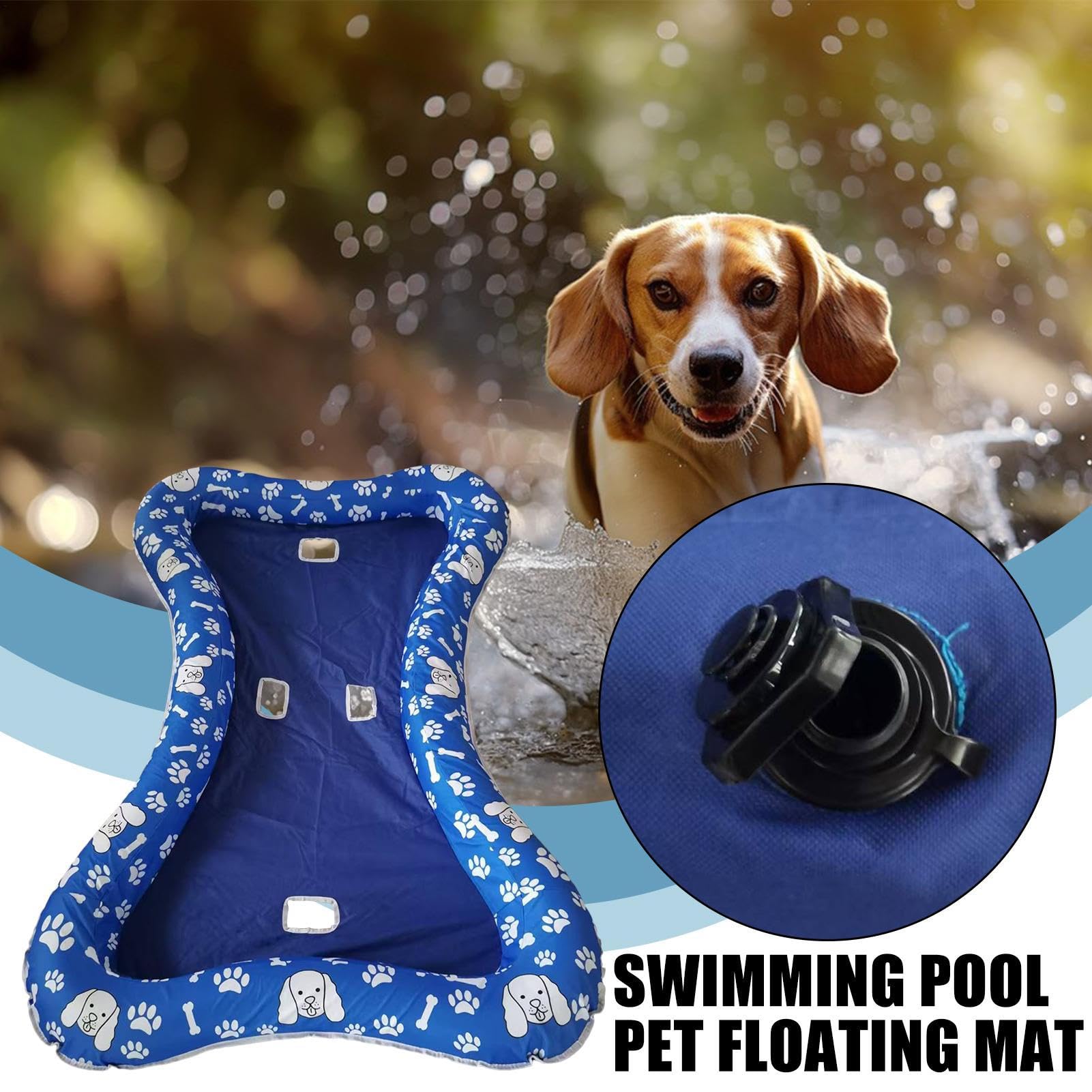 Flotador para Perros Juguete Acuático para Piscina | Colchoneta Inflable Para Mascotas En Exteriores Río Lago Playa