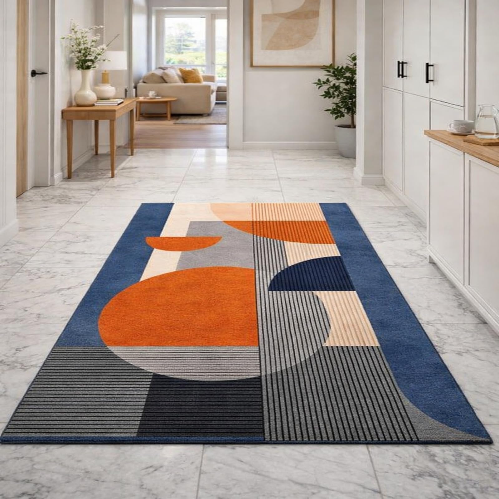Carpet géométrique moderne pour balcon et décoration commode de chambre