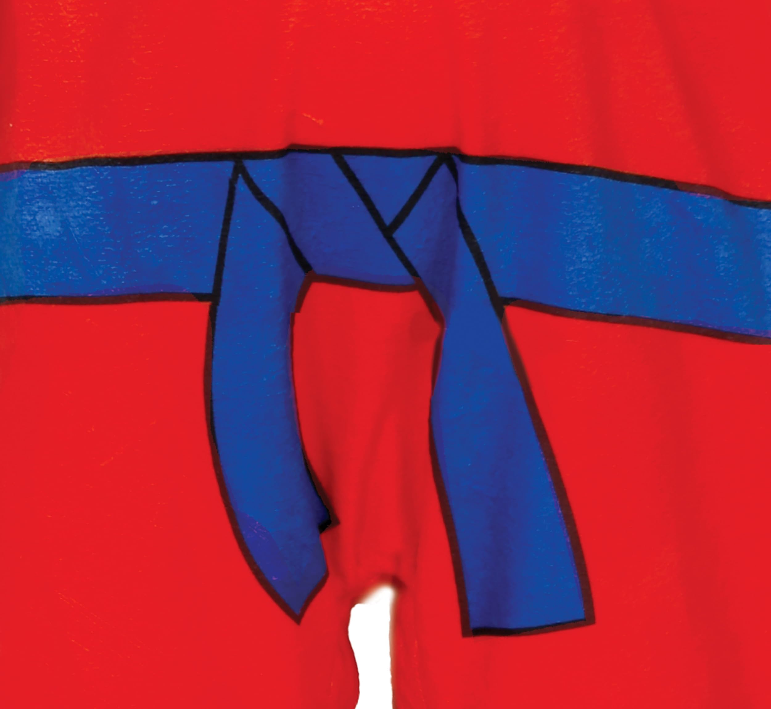 FIESTAS GUIRCA Lil Fighter Baby Fancy Dress Costume, Red & Blue Manga Warrior Baby Costume - Image 4